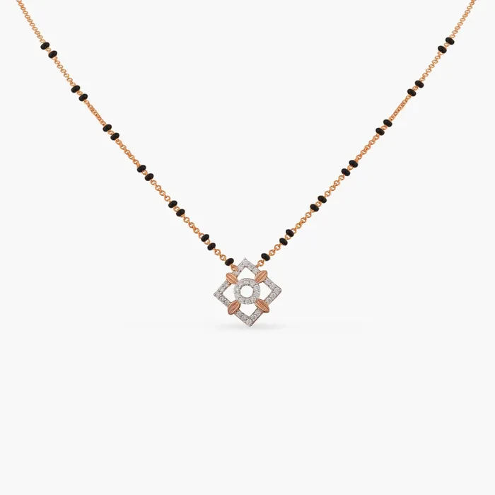 SILVER Charm Necklaces Timeless CZ Charm Silver Mangalsutra