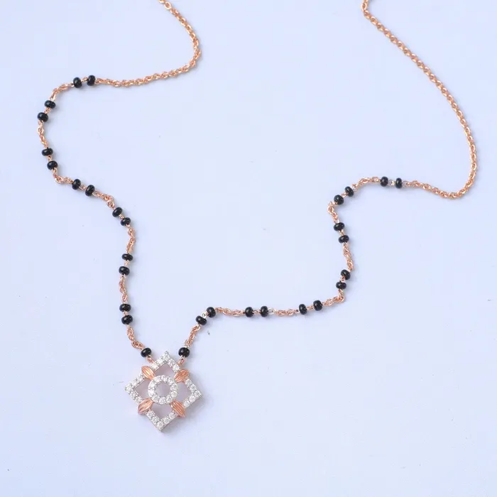 SILVER Charm Necklaces Timeless CZ Charm Silver Mangalsutra
