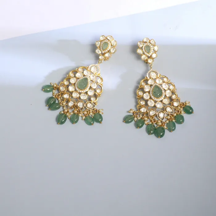 SILVER Earrings Gleam Floral Moissanite Silver Drop Earrings