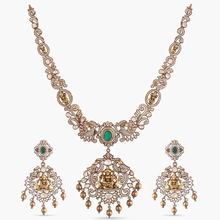 SILVER Necklaces Girika Moissanite Silver Necklace Set