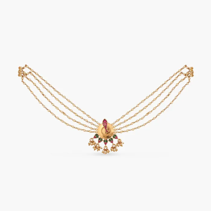 SILVER Necklaces Matsya Pearl String Silver Necklace