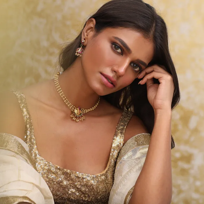 SILVER Necklaces Matsya Pearl String Silver Necklace