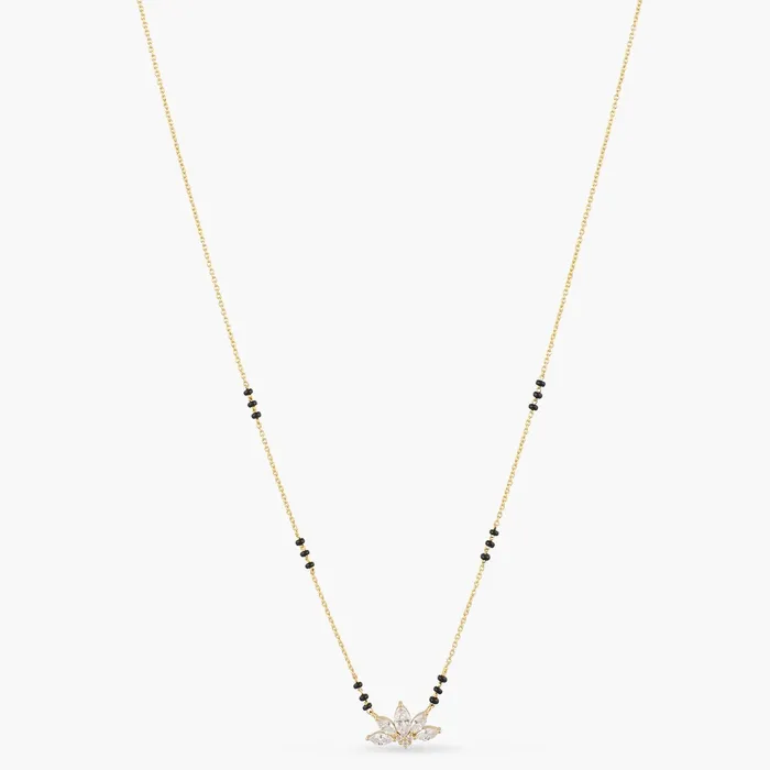 SILVER Rings Blossom CZ Silver Mangalsutra