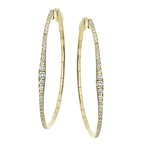 Simon G le4651 Hoop Earrings in 18k Gold with Diamonds International Diamond Center Earrings Simon G le4651 Hoop Earrings in 18k Gold with Diamonds International Diamond Center Earrings