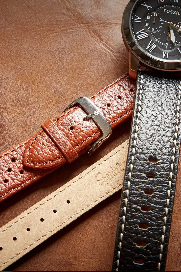 Speidel Rings Mens Heavy Texture Buffalo Grain Watchband