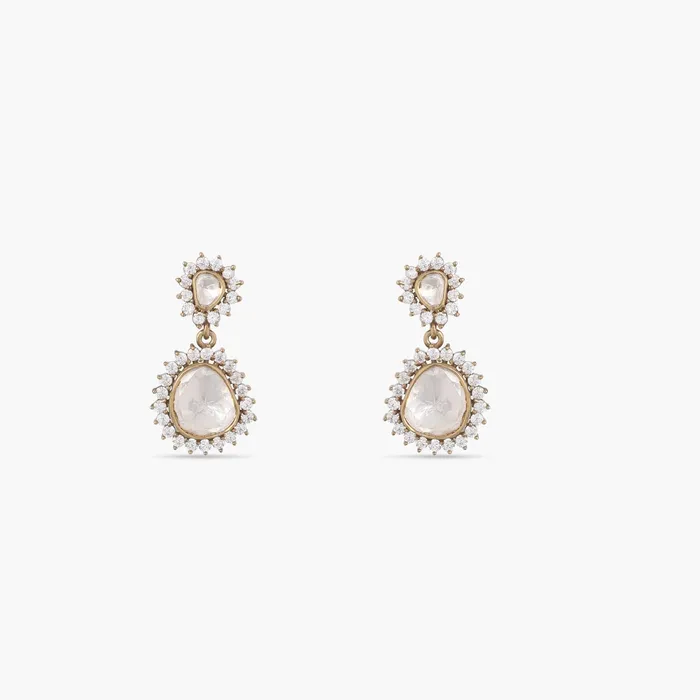 Starlight Moissanite Silver Drop Earrings SILVER Earrings