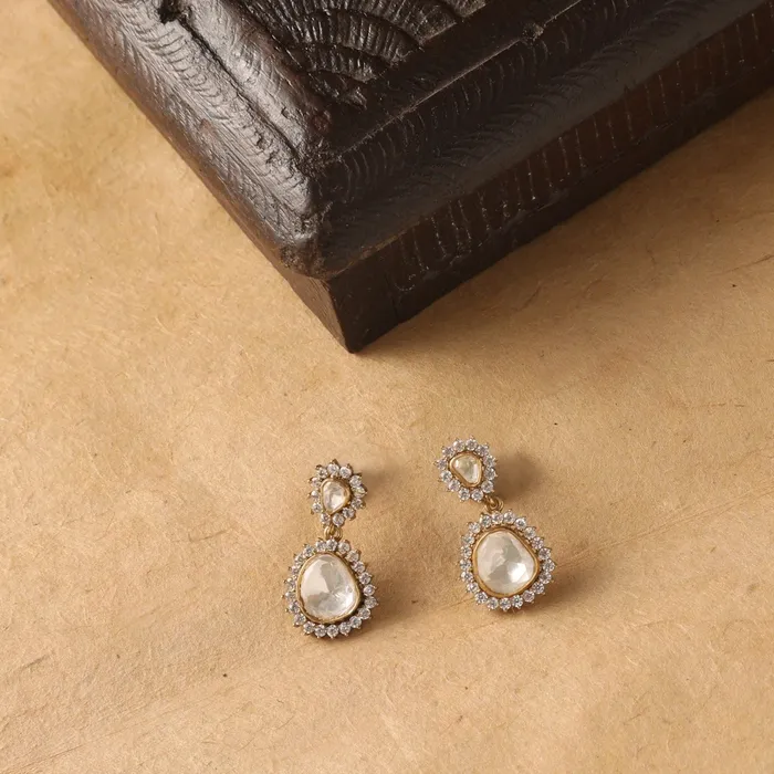 Starlight Moissanite Silver Drop Earrings SILVER Earrings