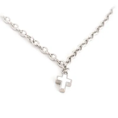 Sterling Silver Necklace with Cross Charm vendorunknown Necklaces