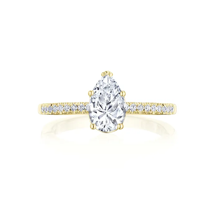 Tacori 14k Yellow Gold Coastal Crescent Collection Classic Engagement Ring Setting 016CTW International Diamond Center Rings Tacori 14k Yellow Gold Coastal Crescent Collection Classic Engagement Ring Setting 016CTW International Diamond Center Rings