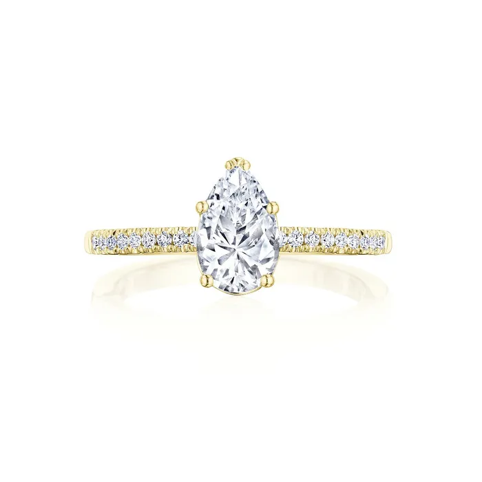 Tacori 14k Yellow Gold Coastal Crescent Collection Classic Engagement Ring Setting 016CTW International Diamond Center Rings