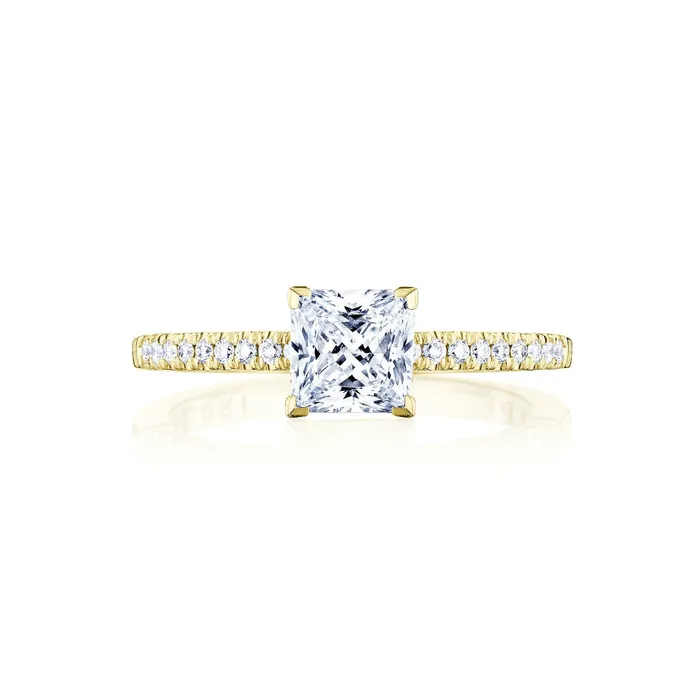 Tacori 14k Yellow Gold Coastal Crescent Collection Classic Engagement Ring Setting 016CTW International Diamond Center Rings