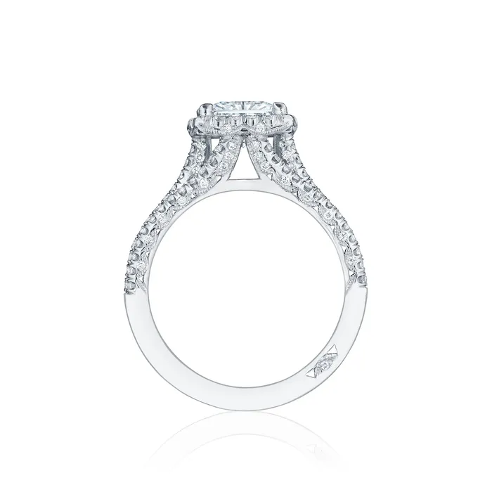 Tacori 18k White Gold Petite Crescent Princess Diamond Engagement Ring Setting 078 CTW International Diamond Center Rings Tacori 18k White Gold Petite Crescent Princess Diamond Engagement Ring Setting 078 CTW International Diamond Center Rings