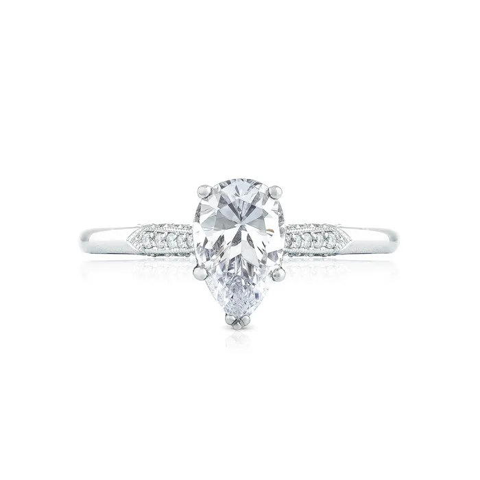 Tacori 18k White Gold Simply Tacori Pear Diamond Engagement Ring Setting 011 CTW International Diamond Center Rings Tacori 18k White Gold Simply Tacori Pear Diamond Engagement Ring Setting 011 CTW International Diamond Center Rings