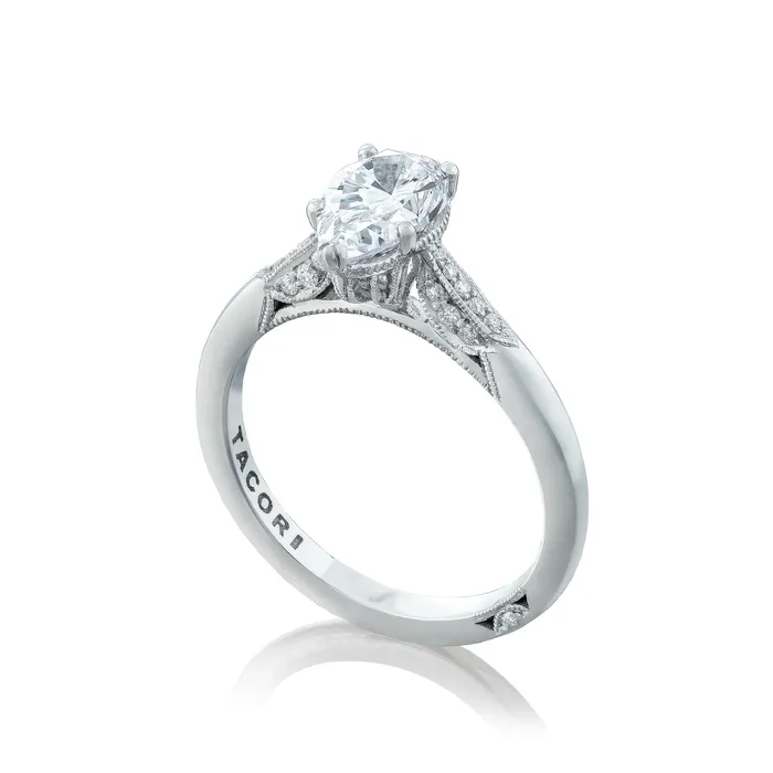 Tacori 18k White Gold Simply Tacori Pear Diamond Engagement Ring Setting 011 CTW International Diamond Center Rings Tacori 18k White Gold Simply Tacori Pear Diamond Engagement Ring Setting 011 CTW International Diamond Center Rings