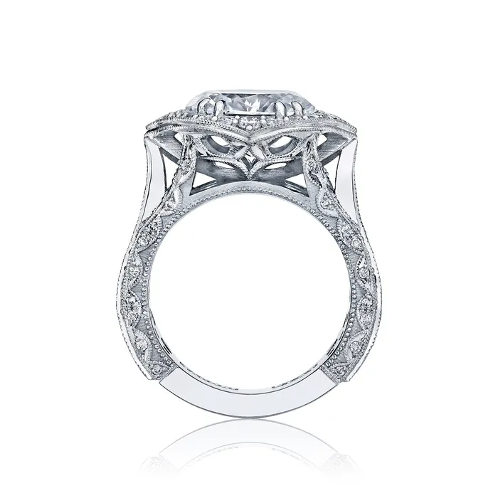 Tacori Platinum RoyalT Oval Diamond Engagement Ring Setting 165 CTW International Diamond Center Rings Tacori Platinum RoyalT Oval Diamond Engagement Ring Setting 165 CTW International Diamond Center Rings