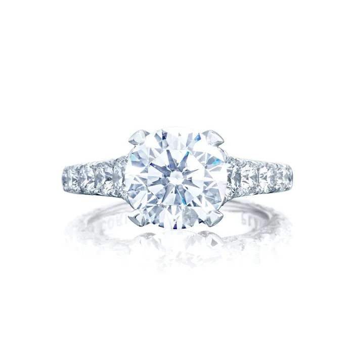 Tacori Platinum RoyalT Round Diamond Engagement Ring Setting 165 CTW International Diamond Center Rings Tacori Platinum RoyalT Round Diamond Engagement Ring Setting 165 CTW International Diamond Center Rings