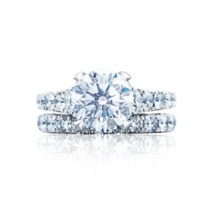 Tacori Platinum RoyalT Round Diamond Engagement Ring Setting 165 CTW International Diamond Center Rings Tacori Platinum RoyalT Round Diamond Engagement Ring Setting 165 CTW International Diamond Center Rings