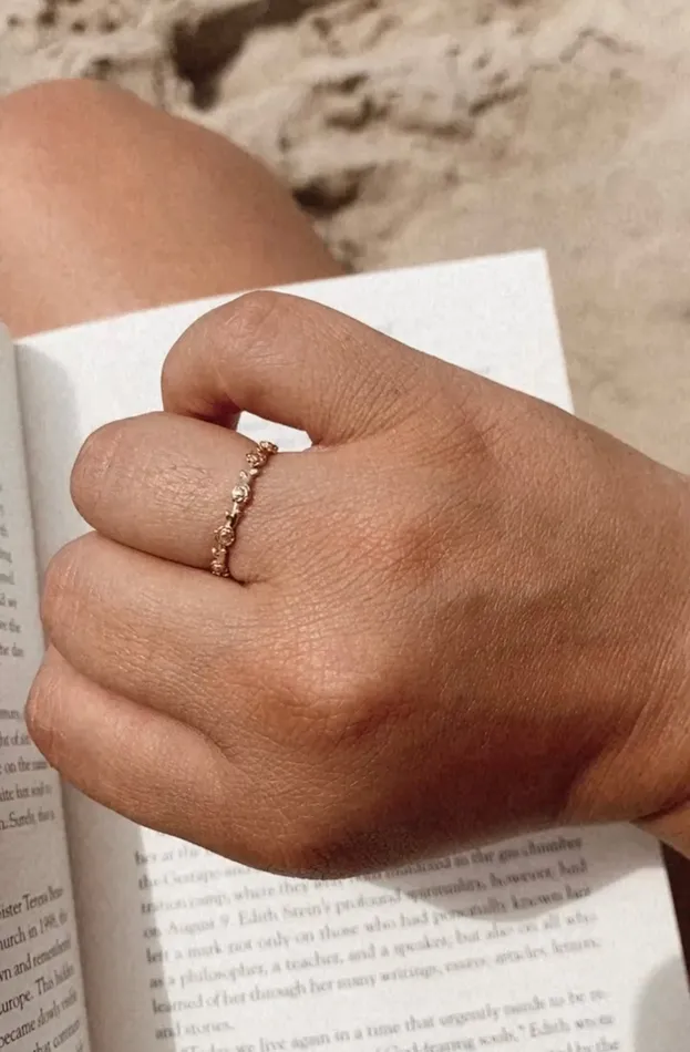 The Little Catholic Rings Mystical Rose Ring in Gold Vermeil