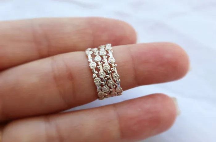 The Little Catholic Rings Mystical Rose Ring in Sterling Silver
