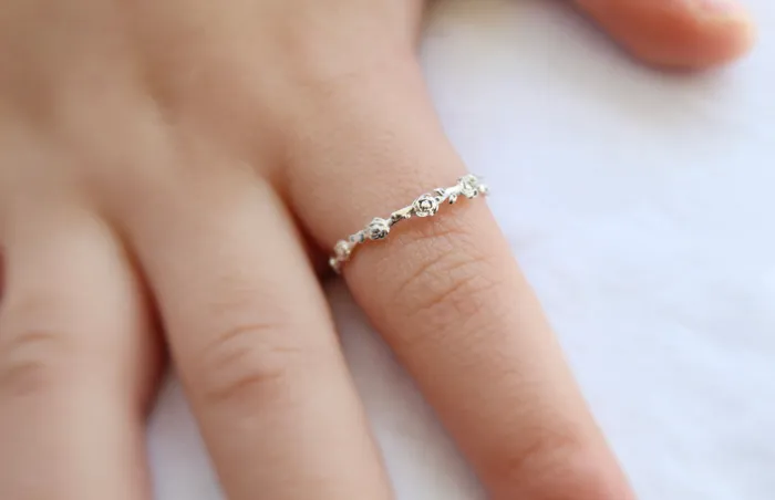 The Little Catholic Rings Mystical Rose Ring in Sterling Silver