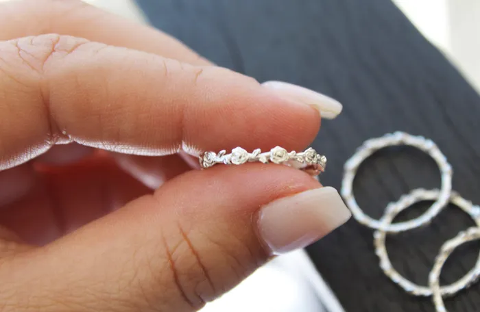 The Little Catholic Rings Mystical Rose Ring in Sterling Silver