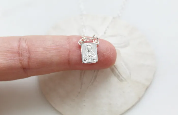 TheLittleCatholic Necklaces 925 Sterling Silver Scapular Necklace