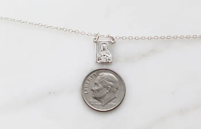 TheLittleCatholic Necklaces 925 Sterling Silver Scapular Necklace
