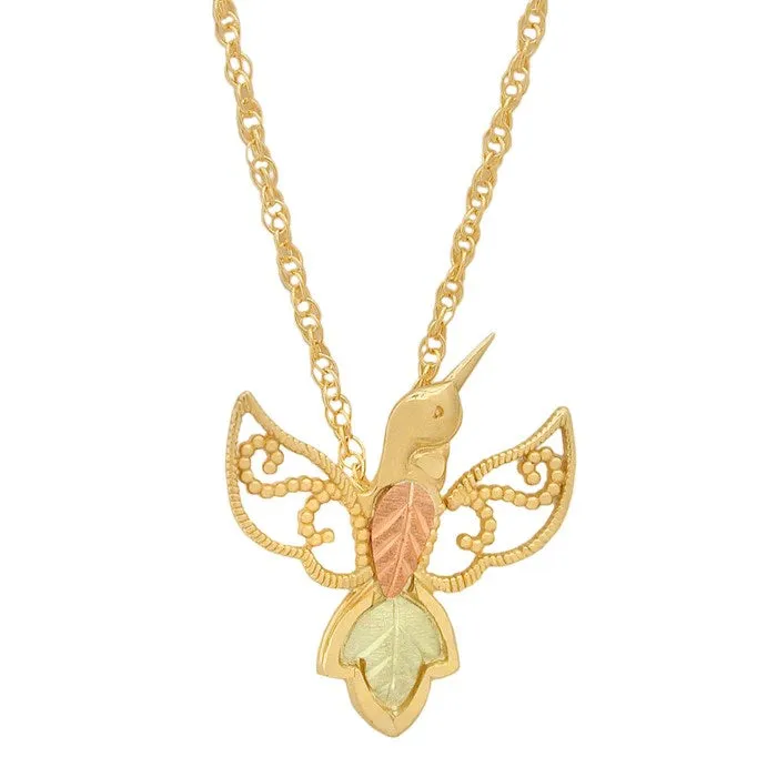 TR Jewelry Concepts Necklaces Black Hills Gold Hummingbird Pendant
