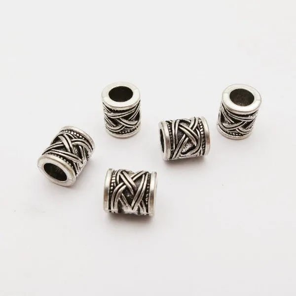 Valhalla Vikings Necklaces 5 Pcs Viking Beard Beads Knotted Design