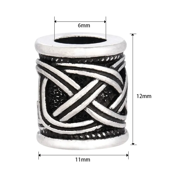 Valhalla Vikings Necklaces 5 Pcs Viking Beard Beads Knotted Design