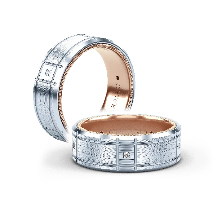 Verragio Mens Band VWD890518k Rose Gold International Diamond Center Rings Verragio Mens Band VWD890518k Rose Gold International Diamond Center Rings