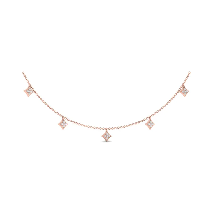 Vlora Estrella 14K Diamond Multi Vlora Star Tassel Necklace 028CTW Shop IDC estore Necklaces