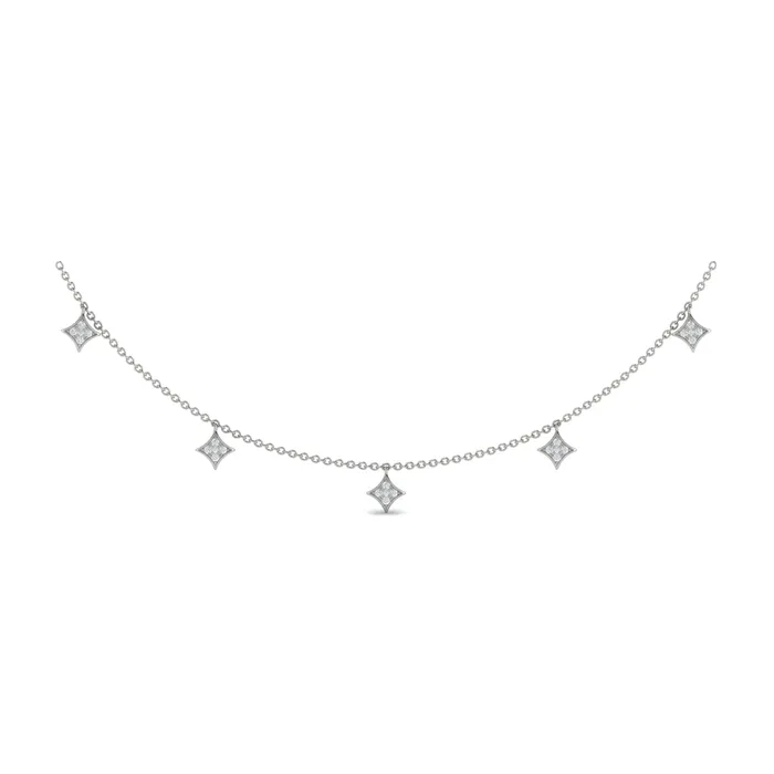 Vlora Estrella 14K Diamond Multi Vlora Star Tassel Necklace 028CTW Shop IDC estore Necklaces