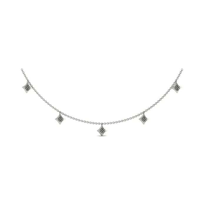 Vlora Estrella 14K Diamond Multi Vlora Star Tassel Necklace 028CTW Shop IDC estore Necklaces