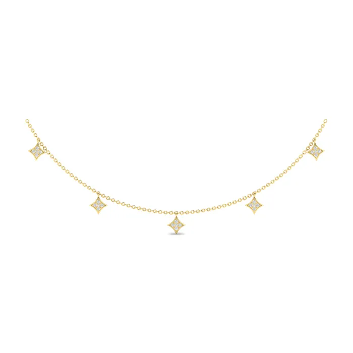 Vlora Estrella 14K Diamond Multi Vlora Star Tassel Necklace 028CTW Shop IDC estore Necklaces