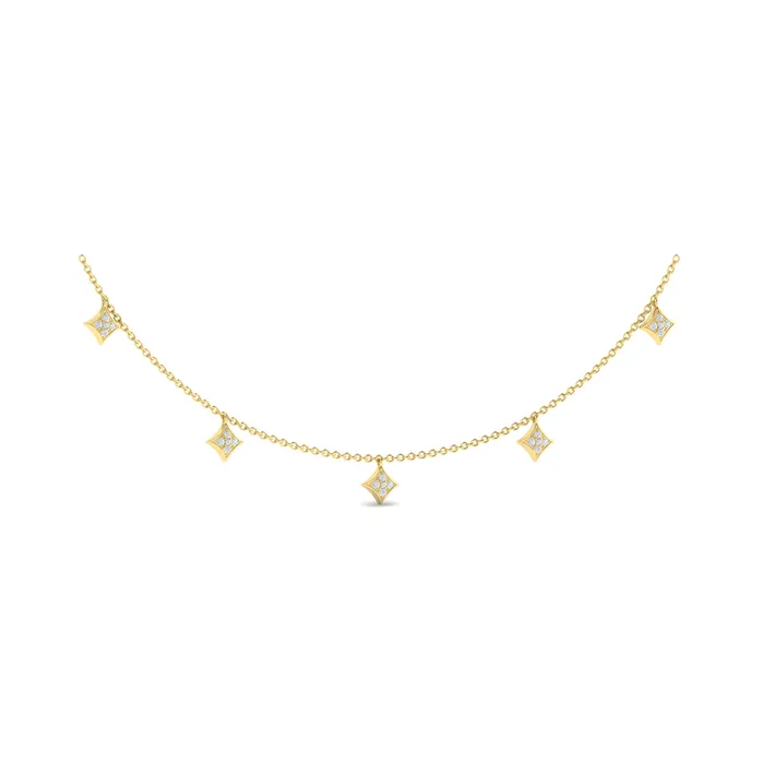 Vlora Estrella 14K Diamond Multi Vlora Star Tassel Necklace 028CTW Shop IDC estore Necklaces