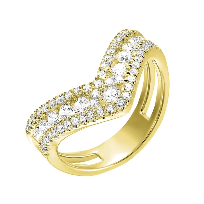 Yellow Gold Diamond Fashion Ring 1CTW Shop IDC estore Rings